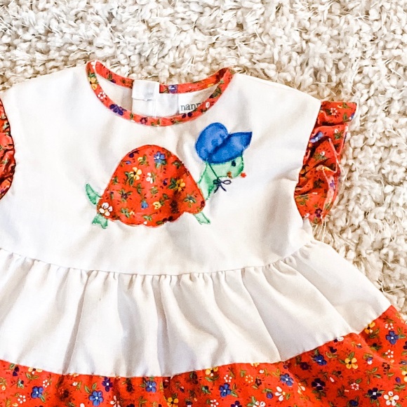 Vintage Nanette 2T Turtle Ruffle Dress - Picture 2 of 5